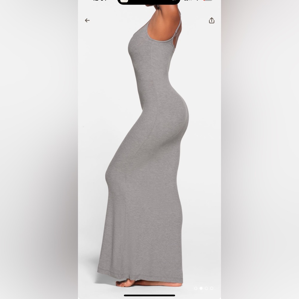 Skims Gray Maxi Dress size small.